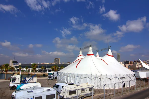 stock image Circus big top white with blue sky