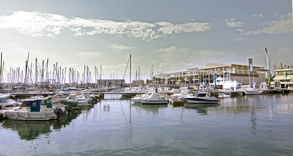 Jachthaven in de stad alicante Spanje — Stockfoto