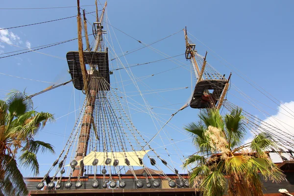 历史和著名的西班牙大帆船 santisima 特立尼达 — 图库照片