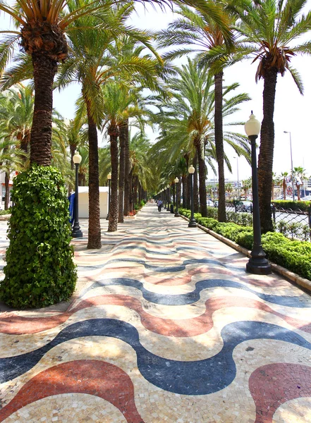 Знаменитий квадратних La Explanada в Аліканте, Іспанія — стокове фото