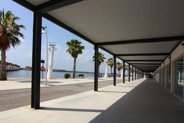 Modern hallway with sea — Stock Photo, Image