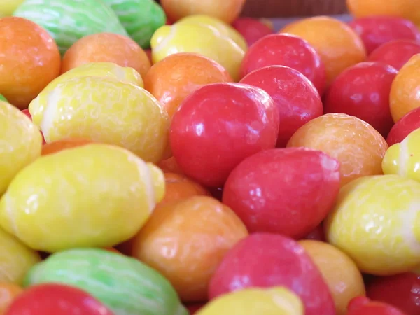 Zöld fényes színes candy narancsvörös — Stock Fotó