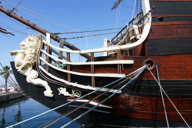 Historic and famous Spanish galleon Santisima Trinidad clipart