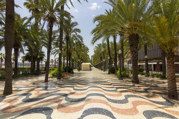 Praça famosa La Explanada em Alicante Espanha — Fotografia de Stock