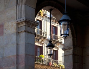 Barcelona Borne barrio arcade in street clipart