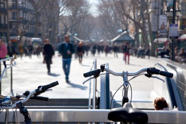 Barcelona ramblas sokak hayatı Güz