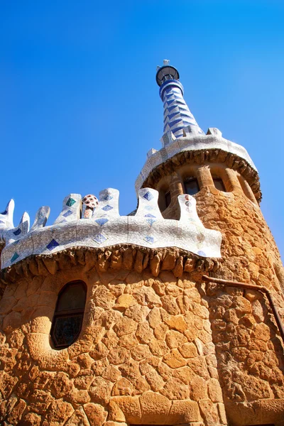 Barcelona Park Guell Gingerbread House of Gaudi - Stock-foto