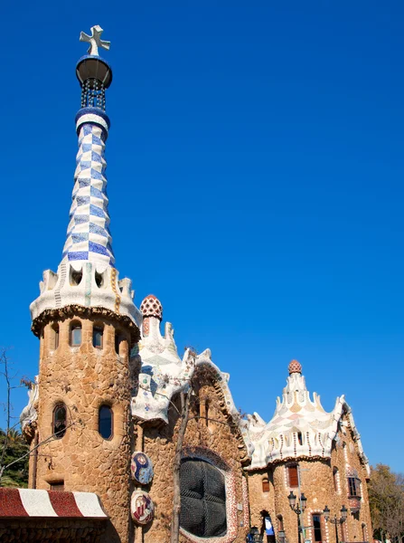 Barcelona Park Guell Gingerbread House of Gaudi — Stok Foto