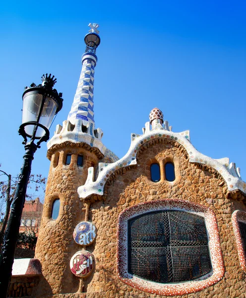 Barcelona Park Guell Gingerbread Casa de Gaudi — Fotografia de Stock