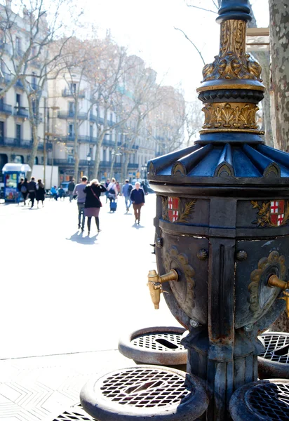 stock image Barcelona Ramblas street life in autumn