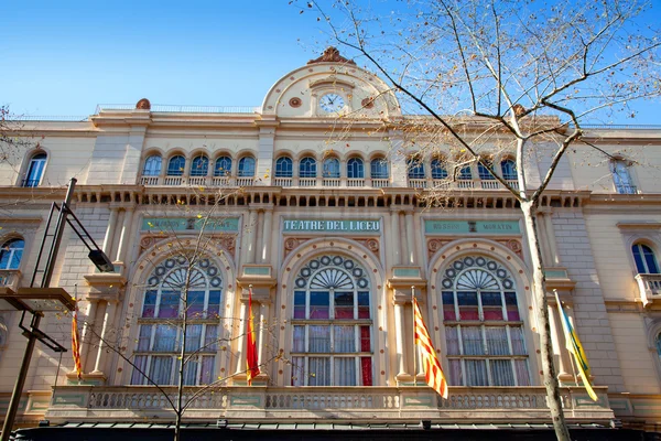 Ramblas de Barcelona Gran Teatro del Liceo Liceu — Fotografia de Stock