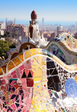 Barcelona park guell gaudi modernizm ile