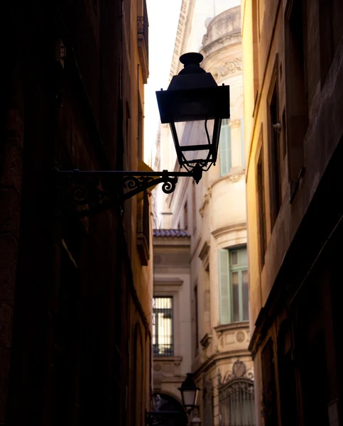 Барселона Гота streetlight підсвічування — стокове фото