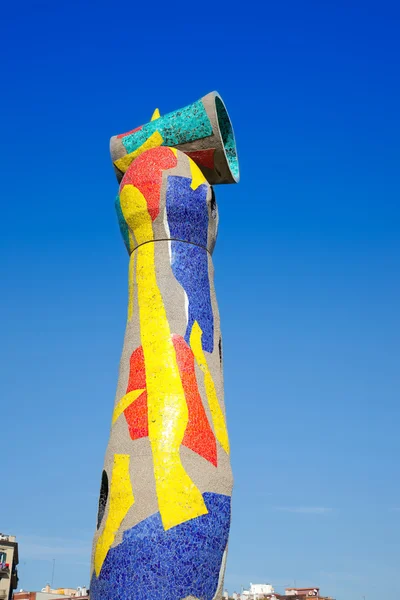 Dona i Ocell sculpture of Joan Miro in Barcelona — Stock Photo, Image