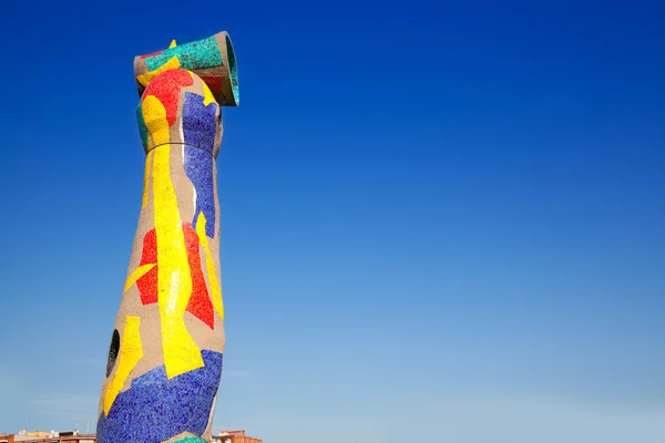 Dona i Ocell scultura di Joan Miro a Barcellona — Foto Stock