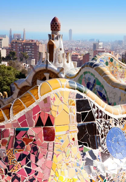 Barcelona Park Guell do modernismo Gaudi — Fotografia de Stock