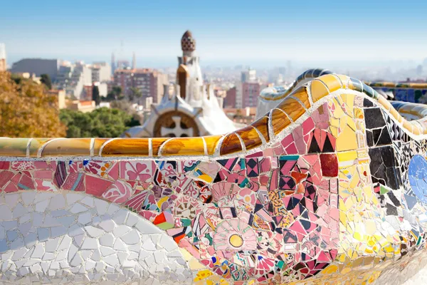 Parque de Barcelona Güell del Modernismo Gaudí — Foto de Stock