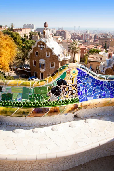 Barcelona park guell van gaudi modernisme — Stockfoto