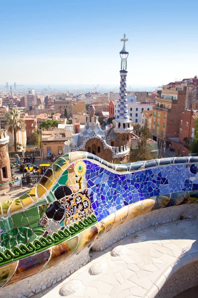 Parque de Barcelona Güell del Modernismo Gaudí —  Fotos de Stock