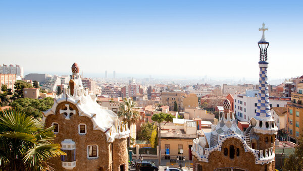 Barcelona Park Guell of Gaudi modernism