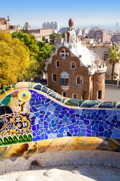 Barcelona park guell des gaudi modernismus — Stockfoto