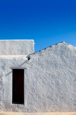 Ibiza Santa Agnes whitewashed houses clipart