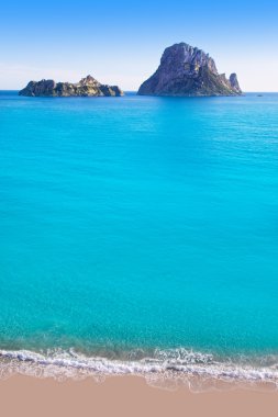 es vedra Ibiza Adası görünümünden cala d hort