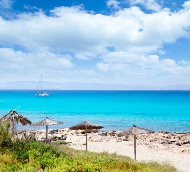 Balear formentera Adası escalo Beach