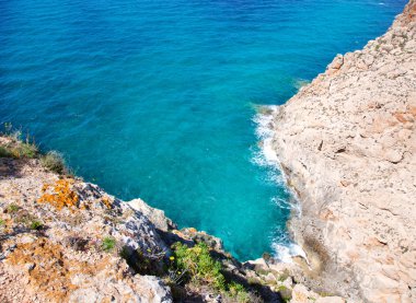 Balearic Mediterranean sea high view from Barbaria clipart