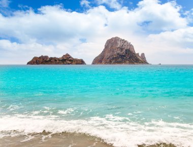 Cala d hort ibiza Plajı es vedra Adası