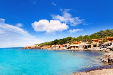 Ibiza island Canal d en Marti Pou des Lleo beach clipart