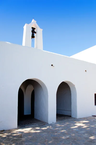 Ibiza Santa Ágnes de Corona Ines fehér templom — Stock Fotó
