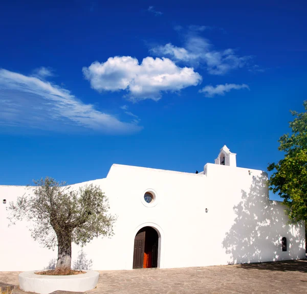 Ibiza Santa Agnes de Corona Ines iglesia blanca — Foto de Stock