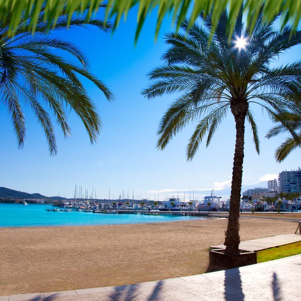 Ibiza Sant antoni de Portmany Abad beach — Stok fotoğraf