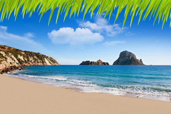 Es vedra Ibiza Adası görünümünden cala d hort — Stok fotoğraf
