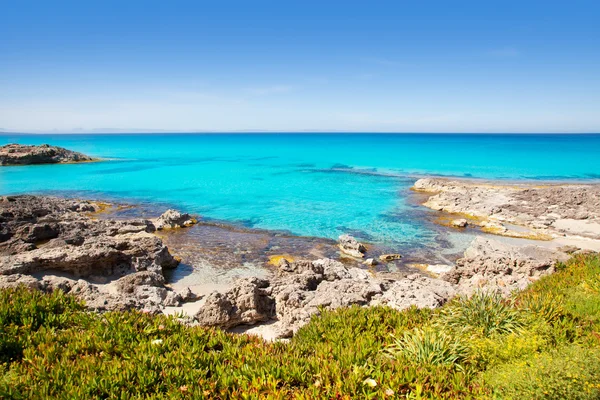 Balearic Formentera island in Escalo beach — Stock Photo, Image