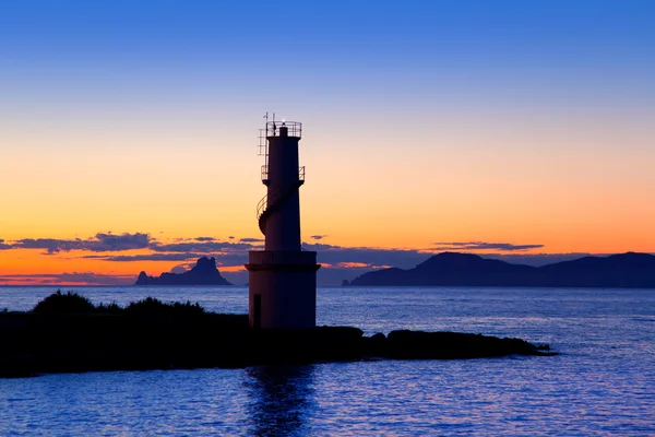 Sunset from La Savina lighthouse in Formentera — Stock Photo, Image