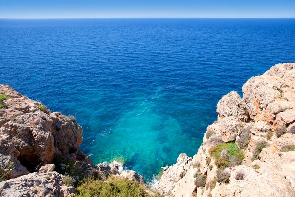 Baléares vue mer Méditerranée haute de Barbarie — Photo