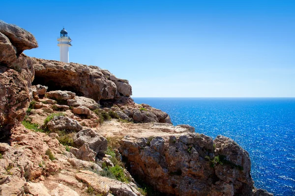 Barbaria köpeny világítótorony formentera-sziget — Stock Fotó