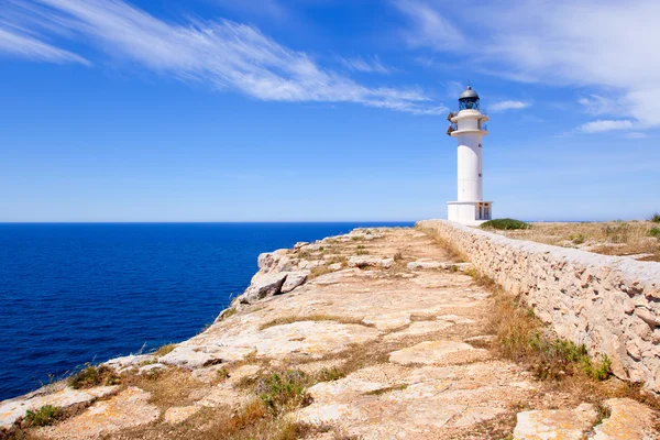 Barbaria Cape lighthouse in Formentera island — Stock Photo, Image
