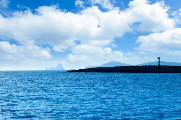 Espalmador na ilha formentera com ilhota de Gastabi — Fotografia de Stock
