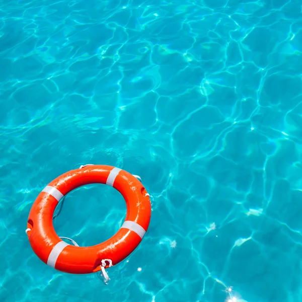 Buoy orange floating in perfect tropical beach — Stock Photo, Image