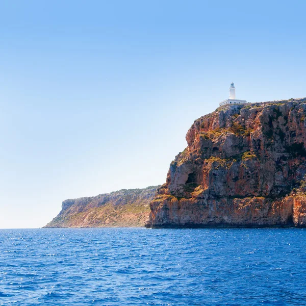 Formentera Faro de la Mola Faro vista mare — Foto Stock