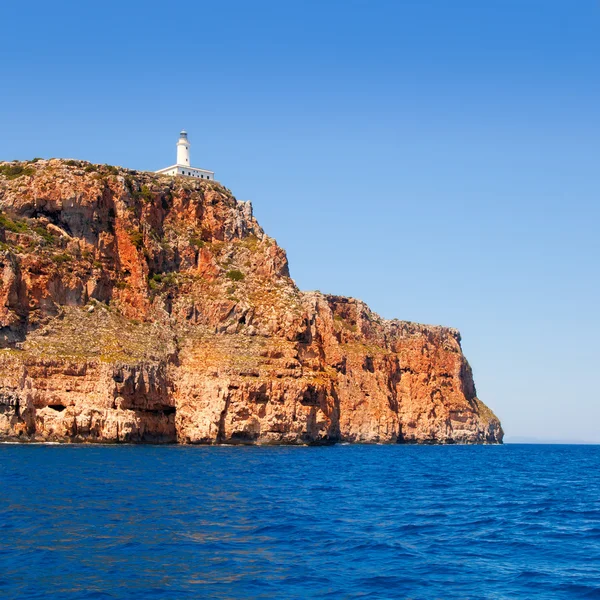 Formentera Faro de la Mola farol vista mar — Fotografia de Stock