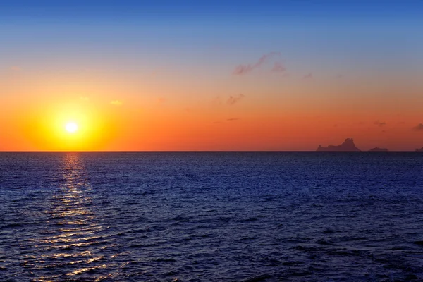 Balearic sunset from La Savina in Formentera — Stock Photo, Image