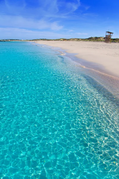 Formentera Llevant tanga turquoise beach — Stock Photo, Image