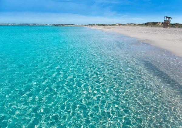 Formentera tanga turkus plaży llevant — Zdjęcie stockowe