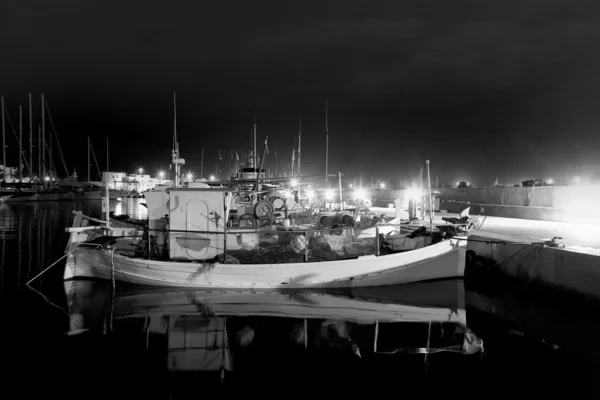 stock image Formentera La savina port marina fisher boats