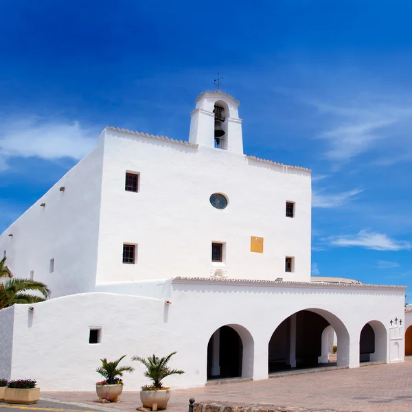 Ibiza sant josep de sa talaia san jose biały kościół — Zdjęcie stockowe