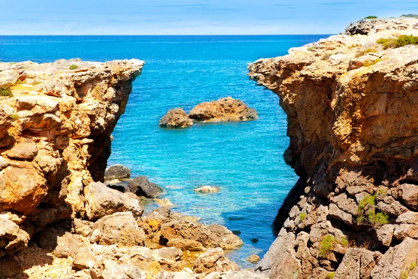 Ibiza szigetén Canal d en Marti Pou des Lleo beach — Stock Fotó